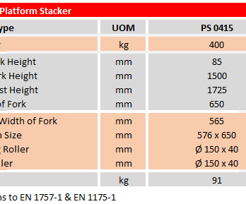 Platform Stacker – PS Series